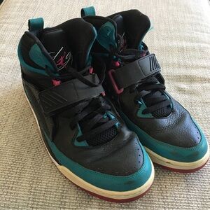 Jordan Men 12 High-Top Sneakers - Black and Teal
